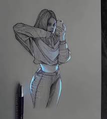 Artist Creates Pencil Drawings That Look Like They Re Lit With Fluorescent Lights Risunki Devushki Milye Risunki Realistichnye Risunki