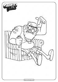 Printable Gravity Falls Uncle Stan Coloring Pages