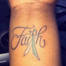 Cancer ribbon tattoo on the upper chest brings the dire moments. Cervical Cancer Survivor Tattoos Vtwctr