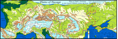 Map Of The Clan Of The Cavebear Series Map Drawing Programs Earth Map
