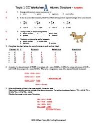 Chemistry atomic structure worksheet answers author: Topic 1 Atomic Structure Worksheet A Answers By Chez Chem Tpt