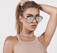 Black Gold Mirrored Sunglasses for Women for sale
