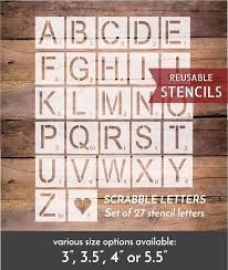 Get free shipping on qualified letters & alphabets stencils or buy. Scrabble Letter Stencils Scrabble Stencil Reusable Scrabble Etsy Scrabble Letters Letter Stencils Scrabble Tiles