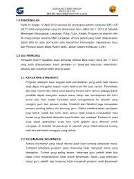Keberkesanan pengurusan kendiri dalam kalangan peserta bina. Laporan Bina Insan Guru Pulau Tuba