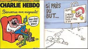 « les caricatures de charlie hebdo ont été utilisées comme prétexte pour tuer des journalistes il y a quelques années de cela. Charlie Hebdo Choque Avec Ses Caricatures Sur Les Migrants L Echo