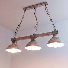 Hangeleuchte Esstisch Vintage Weiss Holz Und Metall Pendelleuchte Esszimmer Rustikal 3x E27 Bis Zu 60 Watt 230v Retr In 2020 Kochinselbeleuchtung Lampe Esstisch Vintage
