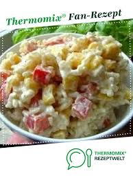 Curry Reissalat Mit Mais Und Paprika Rezept Rezepte Reissalat Rezepte Reissalat