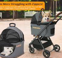 Amazon.com: PAWZIDEA Pet Stroller 4-in-1, Foldable Dog ...
