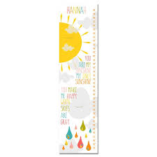 You Are My Sunshine Sun And Cloud Personalized Growth Chart