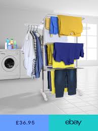 Find clothes drying racks at wayfair. Hyfive Clothes Airer Drying Rack Extra Large 3 Tier Rail Stainless Steel Folds F For Sale Online Ebay Drying Clothes Clothes Drying Racks Clothes Dryer Rack