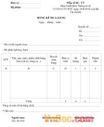 Mẫu giấy đi đường theo thông tư 107. Cach Láº­p Báº£ng Ke Mua Hang HÆ°á»›ng Dáº«n Ghi Báº£ng Ke Mua Hang Hoatieu Vn