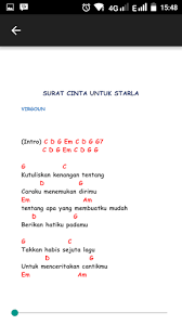 Dibawah ini kami sajikan untuk anda kunci gitar surat cinta untuk starla original. Chord Gitar Surat Cinta Untuk Starla Chord Gitar Lagu Lagu Kenangan