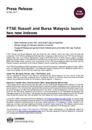 We did not find results for: Ftse Russell And Bursa Malaysia Launch Two New Indexes Ftse Russell