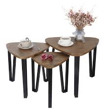 Use them together to create a long table or spread them throughout your space to double the table options. Nouva Industrial Nesting Coffee End Side Night Table Modern Living Room Stacking Side Tables Sturdy And Easy Assembly Furniture For Bedroom Home Office Set Of 3 Buy Online In Jersey At Jersey Desertcart Com