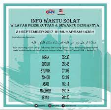 Waktu sekarang yang tepat, zona waktu, perbedaan waktu, waktu matahari terbit / matahari tenggelam, dan fakta kunci untuk kuala lumpur, malaysia. Ip Malaysia On Twitter Info Waktu Solat Kuala Lumpur Dan Kawasan Sewaktu Dengannya