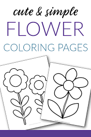 By easy peasy and fun. Simple Flower Coloring Page Cute Flower