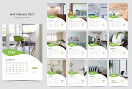 Wall Calendar 2020 Template Premium Vector Premium Vector Freepik Vector Calendar New Year Tem Wall Calendar Design Wall Calendar Calendar Design Layout