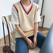 Daegu broken song korean student bts fans knit vest madame bts taehyung namjoon boyfriend material. Sweaters Women Autumn 2020 Winter Clothes Women Korean Fashion Bts Harajuku Personality Friends Sweet Striped Vest Sweater Women Aliexpress