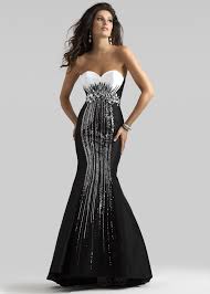 Black And White Formal Attire For Ladies Clarisse 2393 Black White Strapless Sequin Mermaid Prom Dresses Online Thepromdresses Gorgeous Dresses Dresses Evening Dresses