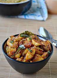 Spicy Treats Boiled Potato Fry Simple Potato Curry Aloo Recipes Indian Vegetarian Dishes Indian Food Recipes