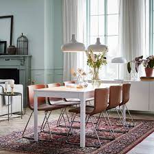 Preben bjursta table and 4 chairs brown black ten light grey 140 via ikea.com. Dining Room Inspiration Ikea