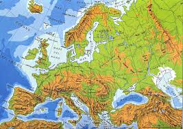 Cartina politica europa spagnolo poster, plastificato, per i magneti o per contrassegnare con puntine da disegno. Cartina Fisica E Politica Europa