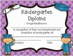 Sharing Ideas For Organization And Enrichment In A Kindergarten Kindergarten Graduation Certificates Free Kindergarten Diploma Graduation Certificate Template