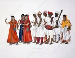 Gentoo dancing girls from Madras in 1870