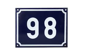 Francais Enamel House Number 98 Signe D Adresse De Porte Avant Plaque De Porte De Jardin Plaque D Adresse Numero Maison Et Panneaux Porte