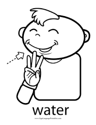 Then, tilt your hand miming drinking a glass of water. Baby Sign Language Water Sign Outline Sign Language Phrases Sign Language Alphabet Baby Sign Language
