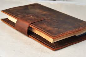Handmade Leather Book Coverunique Office Supplies Book Etsy Leather Books Leather Book Covers Unique Office Supplies