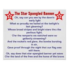 National Anthem Learning Activity Star Spangled Banner American Anthem Lyrics Patriotic Songs Lyrics