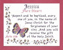 Jessica Name Blessings Personalized Cross Stitch Design From Joyful Expressions Cross Stitch Designs Personalized Cross Cross Stitch