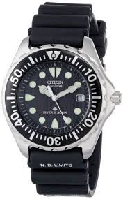 Citizen Eco Drive Professional Diver Black Rubber Strap Watch Affordable Good Quality Dive Watches For Men Under 500