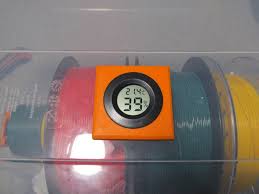 Cheap Ikea Drybox Thermo Hygrometer Mount By Rimbalin Thingiverse Hygrometer Thermos Mounting