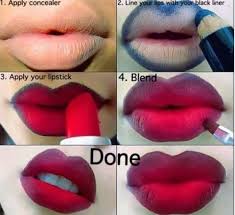 Black And Red Lipstick Ombre Red Is A Symbol Of Hotness Sexiness Passion And True Love A Woman In Red Is Always Attractive Although Y Red Lipstick Tutorial Lipstick Tutorial Ombre Lips