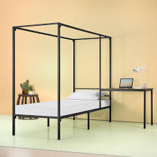 Maybe you would like to learn more about one of these? Free 2 Day Shipping Buy Zinus Kenn Canopy Bed Frame With Desk Twin At Walmart Com Canopy Bed Frame Twin Bed Frame Bed Frame