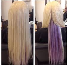Lavender Highlights Blonde Google Search Hidden Hair Color Hair Color Highlights Blonde Hair Extensions