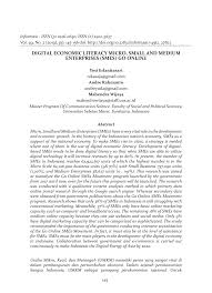Pdf Digital Economic Literacy Micro Small And Medium Enterprises Smes Go Online