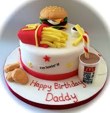 25 Best Picture Of Mcdonalds Birthday Cake Davemelillo Com Fondant Cakes Birthday Birthday Cake For Husband Burger Cake