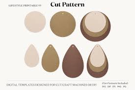 The free cut files include one.zip file with: Earrings Template Cut File Graphic By Lifestyle Printable Co Creative Fabrica