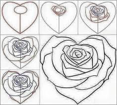 See more ideas about flowers, vintage printables, flower art. Pin By Tricia Florea On Drawing Rose Sketch Roses Drawing Flower Drawing