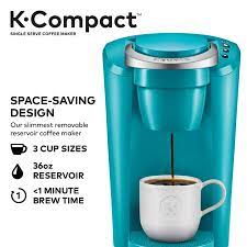 Use the promo code kcup24. Keurig K Compact Single Serve K Cup Pod Coffee Maker Turquoise Walmart Com Walmart Com