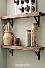 Rustic Farmhouse Kitchen Wood Shelf Rustic Wooden Shelves Reclaimed Wood Shelves Wood Shelves Kitchen