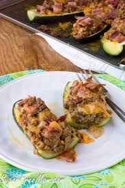 Bacon Cheeseburger Low Carb Stuffed Zucchini Boats Recipe Healthy Recipes Low Carb Meals Easy Low Carb Recipes