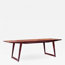 Danish modern slatted square rosewood coffee table. Danish Rosewood Coffee Table