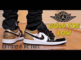 My husband loves gold toe socks, and he likes gilda because he's 54, and the boxer briefs fit him well. Jordan 1 Low Gold Toe Review On Feet Best Aj1 Low Youtube