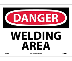 Danger Welding Area 10x14 Ps Vinyl Dangerous Welding Vinyl