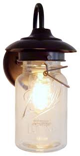 Exterior Vintage Mason Jar Sconce Light Transitional Outdoor Wall Lights And Sconces By The Lamp Goods