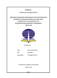 Download contoh judul dan laporan penelitian tindakan kelas (ptk) tingkat smp/mts kelas 7,8 dan 9 mapel pai. Top Pdf Contoh Ptk Paud Penelitian Tindakan Kela 123dok Com